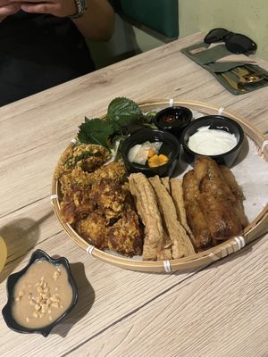 Fried plate   at Linh - Not Just A Restaurant in Prague