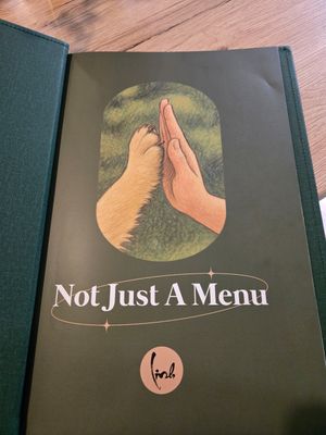 The menu at Linh - Not Just A Restaurant in Prague