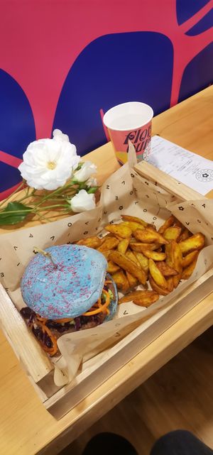 Puffi burger😍 at Flower Burger - Bicocca Village in Milan