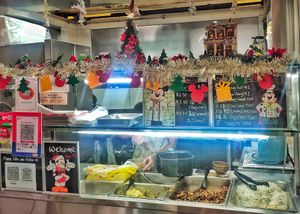 Christmas deco at Vegetarian Delight 素食小吃 in Central Singapore