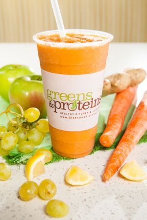 Carrot Juice at Greens and Proteins - Trop Plaza in Las Vegas