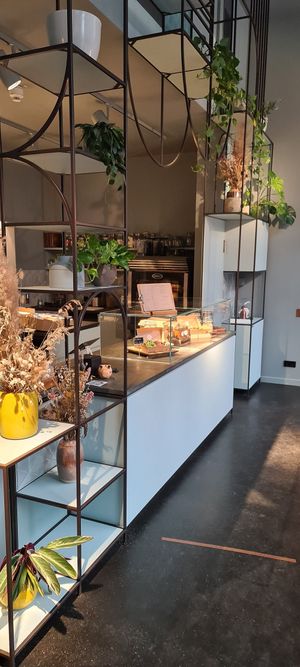The counter at Plants & Cakes EAST in Frankfurt