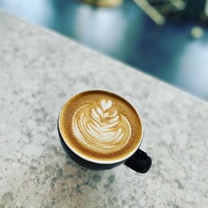 Pistachio Latte made with oat milk. at Cyth & Co in Oakland Park