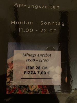 lunch menu at Der Holzofen in Bayreuth