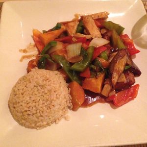 Three Flavors at Green Earth Vegan Cuisine in Pasadena