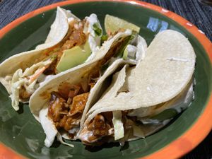 Jackfruit tacos at Green Earth Vegan Cuisine in Pasadena