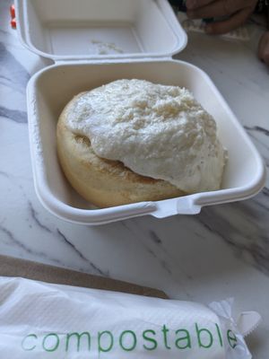 Classic cinnamon roll at Cinnaholic in Coral Springs