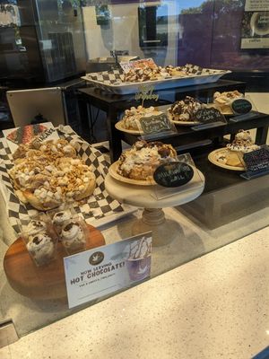 Sweet display at Cinnaholic in Coral Springs
