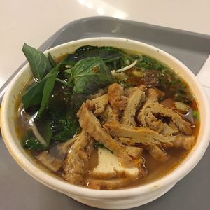 spicy pho at Loving Hut - Westfield Mall Food Emporium in San Francisco