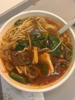 Spicy royal noodle pho  at Loving Hut - Westfield Mall Food Emporium in San Francisco