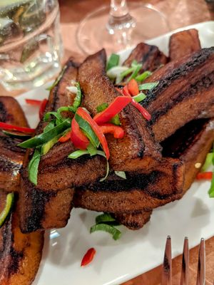 Plantain chips at Jam Delish in North London