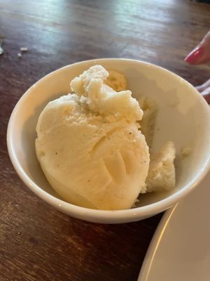 Vanilla ice cream  at Jam Delish in North London