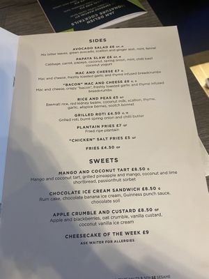 Menu   at Jam Delish in North London