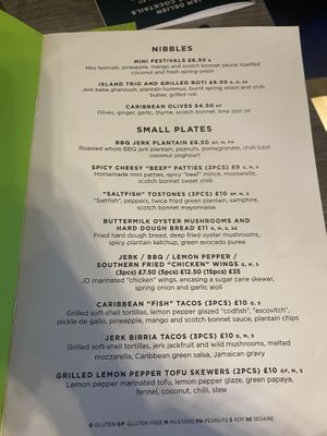 Menu   at Jam Delish in North London