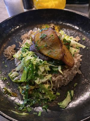 Peas and rice with plantains #Veganuary at Jam Delish in North London