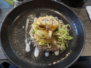 Curry goat comes in 2 parts   at Jam Delish in North London