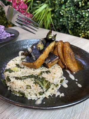 Callalloo and codfish  at Jam Delish in North London