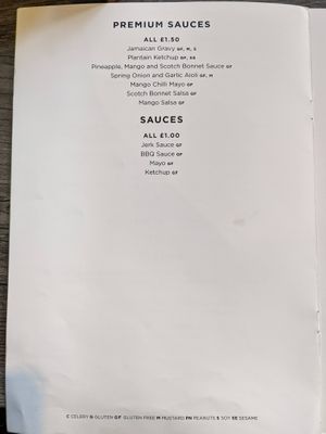 Menu 2 at Jam Delish in North London