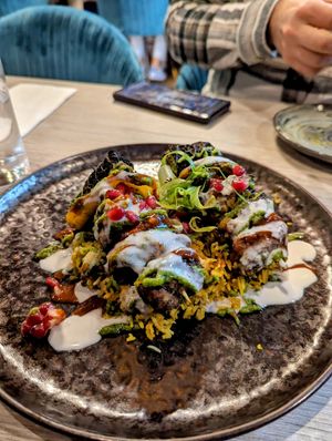 Jerk "chicken" skewers at Jam Delish in North London