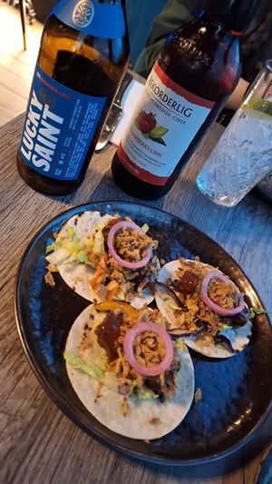 Pork belly tacos at Jam Delish in North London