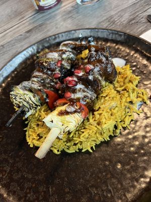 Chick*en skewers  at Jam Delish in North London