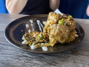Lemon pepper cauliflower   at Jam Delish in North London