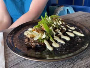 Jerk pepper aubergine   at Jam Delish in North London