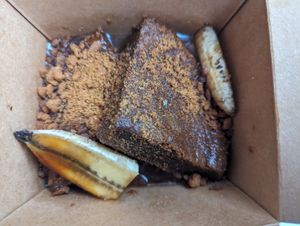 Banana cake- not great, funny texture at Jam Delish in North London