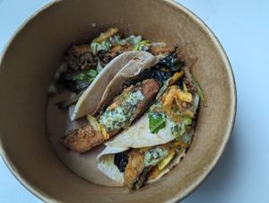 Fish tacos - yuck, no one our party liked these at Jam Delish in North London