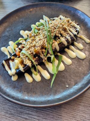 Jerk Pepper Aubergine at Jam Delish in North London