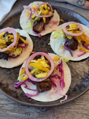 Pork Belly Tacos at Jam Delish in North London