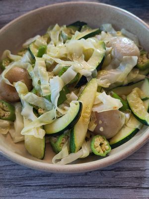 Seasonal Greens at Jam Delish in North London