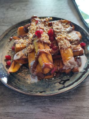 BBQ Jerk Plantain Fries at Jam Delish in North London