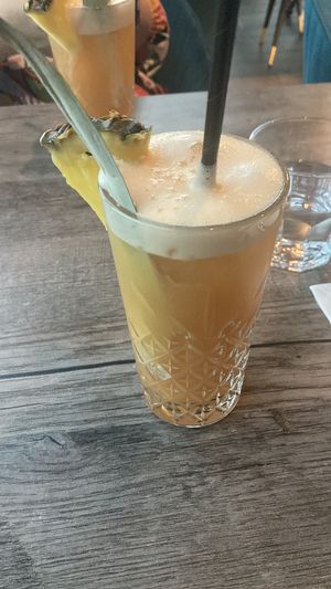 Passionate Rum punch cocktail, very tasty and they did not scrimp on the rum  at Jam Delish in North London