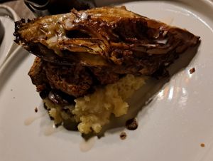 Fried chicken and gravy at Jam Delish in North London