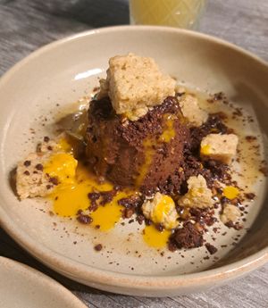 Chocolate panna cotta at Jam Delish in North London