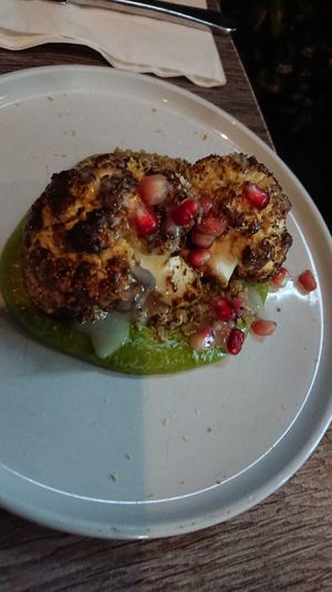 Red stripe glazed jerk cauliflower at Jam Delish in North London