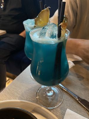 Blue Lagoon cocktail  at Jam Delish in North London