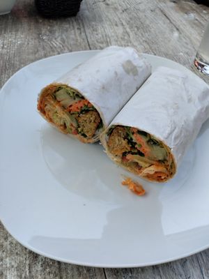 Falafel Wrap at Loving Hut in St Kanzian