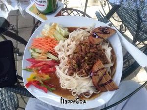 I forget the name, tagliatelle with  at Loving Hut in St Kanzian