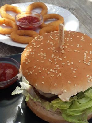 Beyond Meat Burger at Loving Hut in St Kanzian