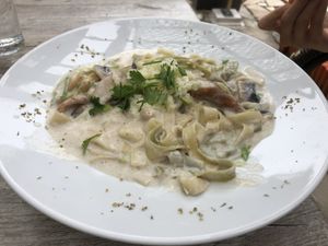 Tagliatelle  at Loving Hut in St Kanzian