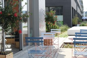 Terrace with the canal view !! at La Clairière Bien-Etre in Pantin
