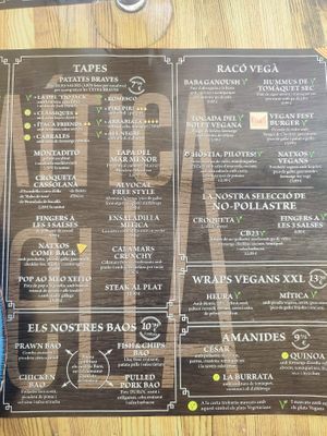 Opciones veganas y vegetarianas at Mitica la Vella in Terrassa
