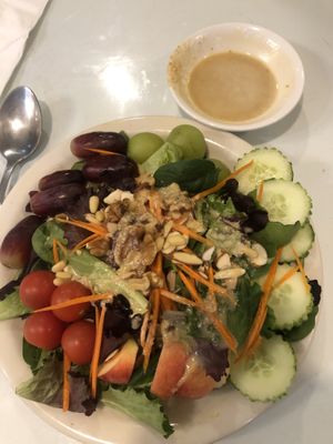 House Salad with ginger dressing  at Loving Hut in Tampa