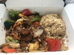 Spicy shrimp   at Loving Hut in Tampa