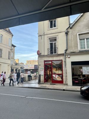 Outside the restaurant   at Tex A Way  in Dijon