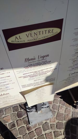 Menu at Al Ventitre in Lazise