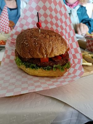 The vegan burger was good, but it's the only option) Can't complain) at Burger Grill 351 in Sao Vicente