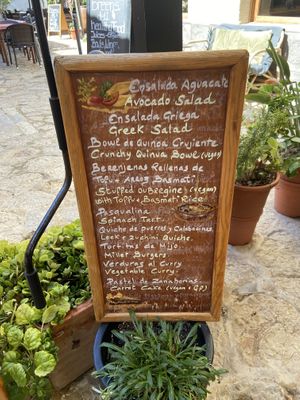 Menu  at Natural Cafe in Mallorca